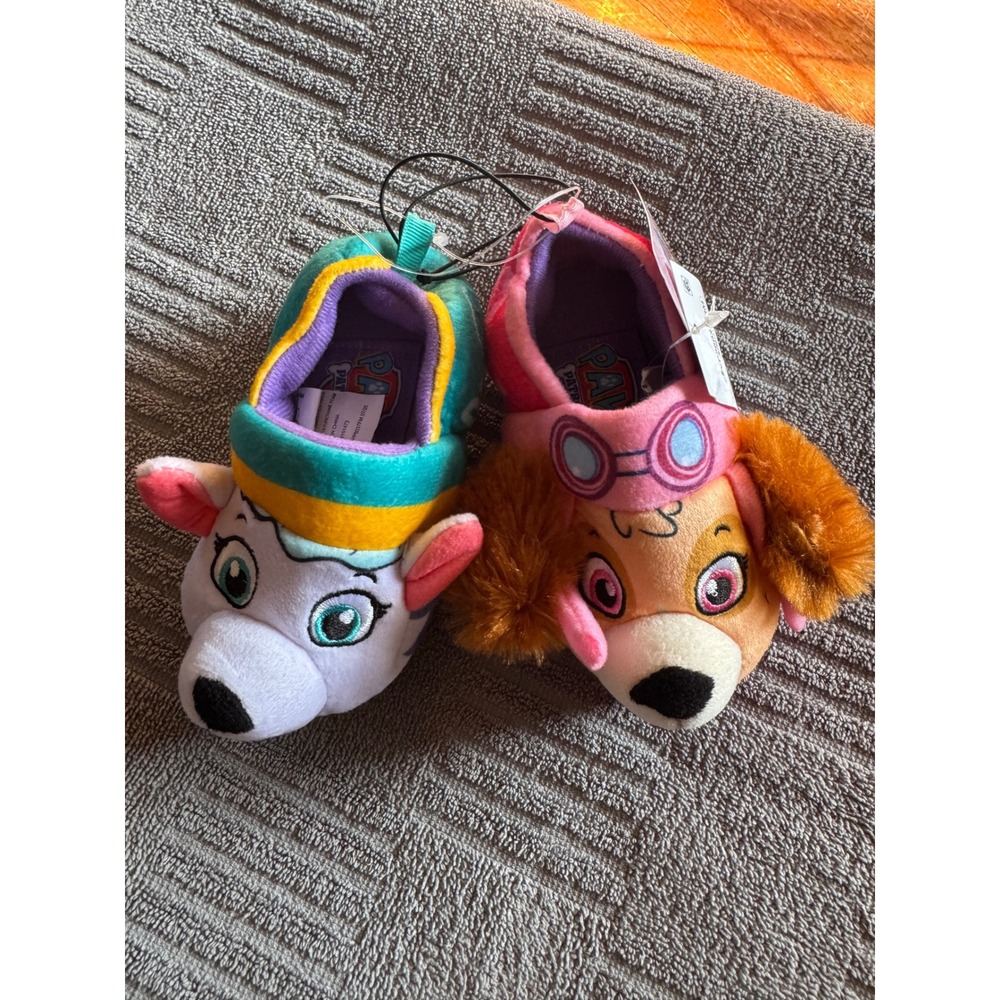 Paw Patrol Toddler Girls 3D Aline Slippers Skye Everest Multi color size 5/6 New